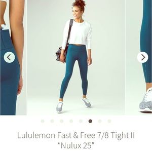 Lululemon fast & free 7/8 tight EUC